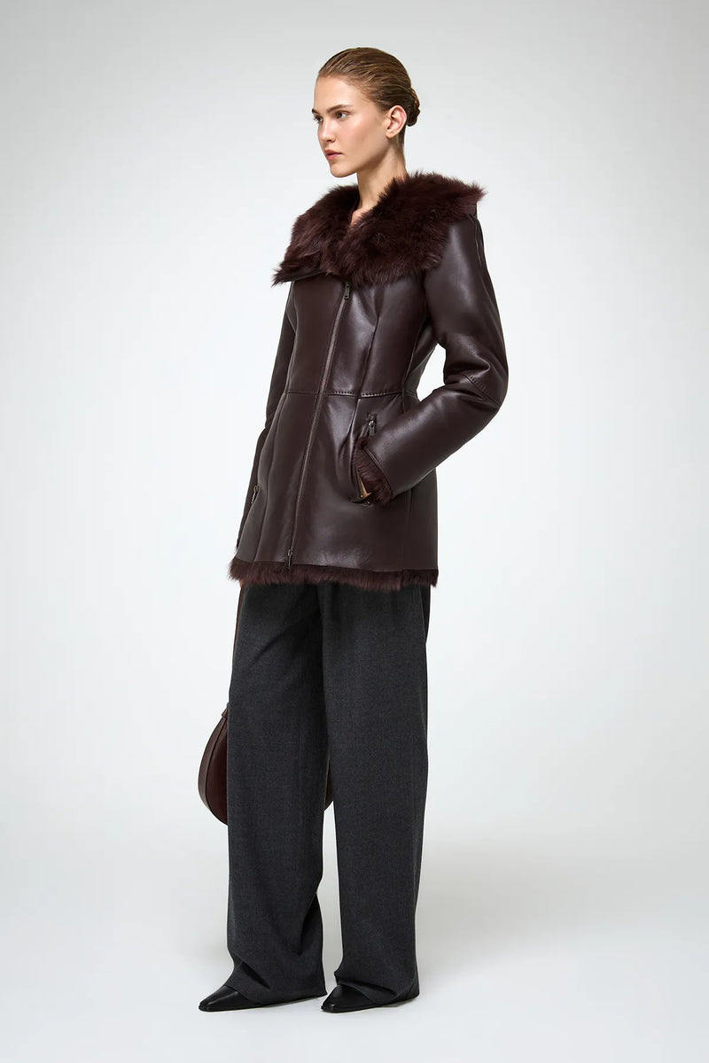 VSP - Mallory - Cherry Shearling Coat