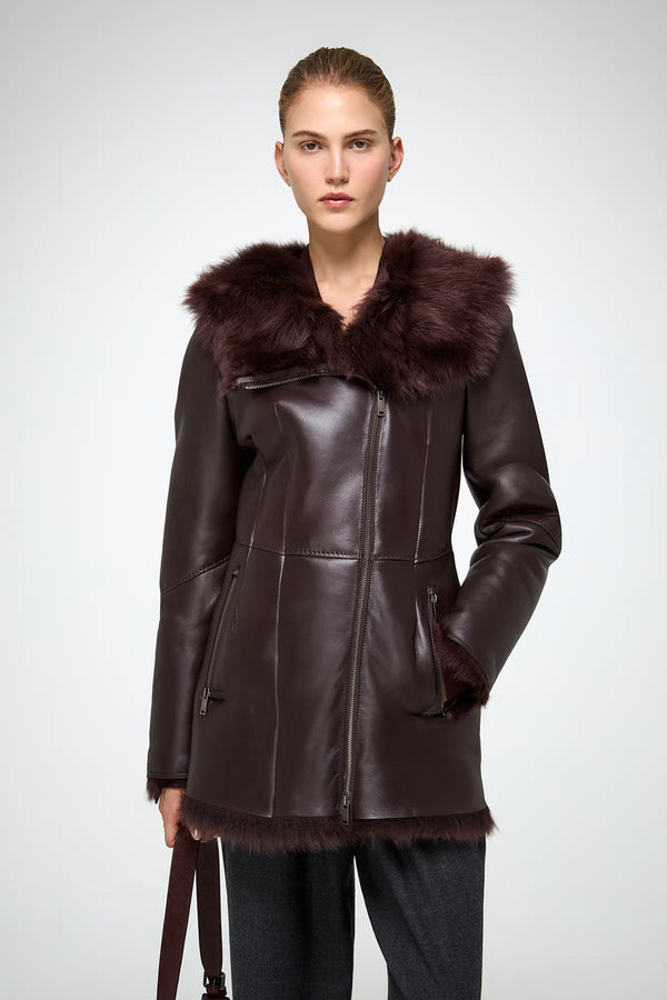 VSP - Mallory - Cherry Shearling Coat