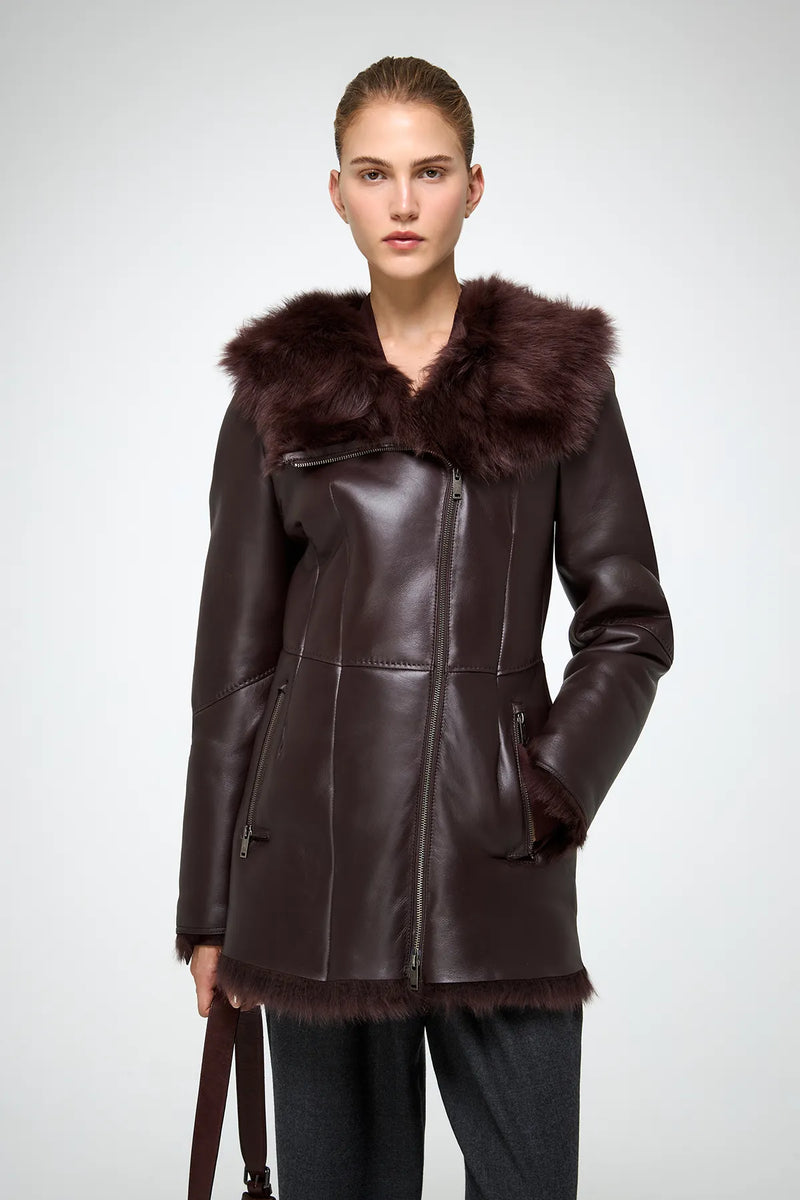 VSP - Mallory - Cherry Shearling Coat