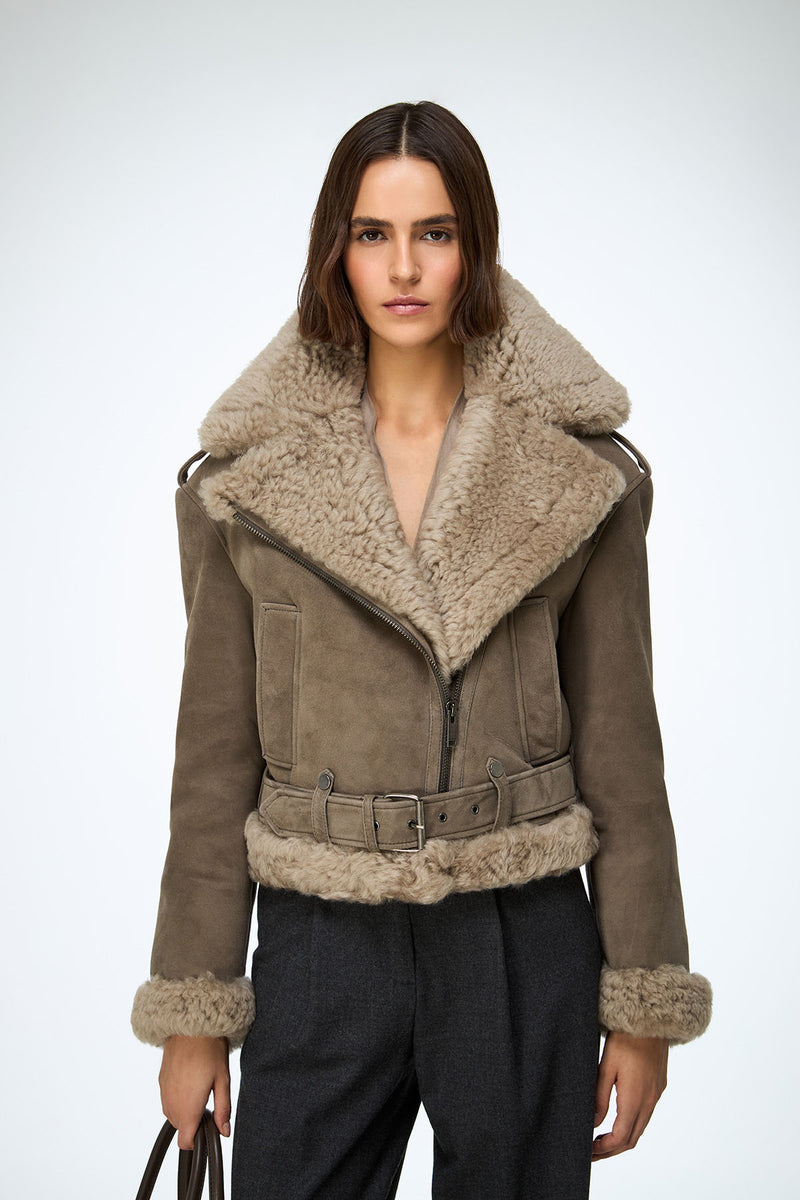 Tierra - Anthracite Shearling Jacket