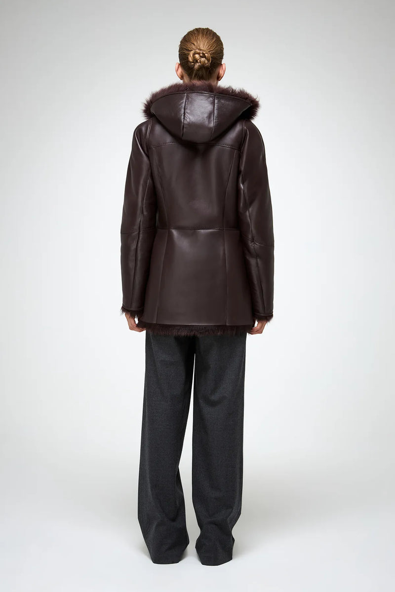 VSP - Mallory - Cherry Shearling Coat