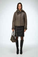 VSP - Pia - Stone Shearling Jacket