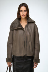 VSP - Pia - Stone Shearling Jacket
