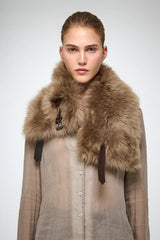 VSP - Jacotte - Desert Beige Leather Neckwarmer