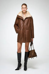 VSP - Prescillia - Brown Shearling Coat