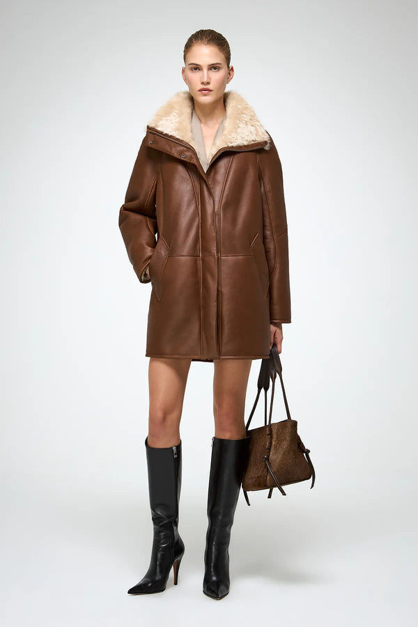 VSP - Prescillia - Brown Shearling Coat
