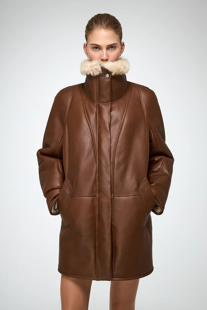 VSP - Prescillia - Brown Shearling Coat