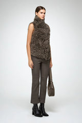 VSP - Solene - Stone Shearling Vest