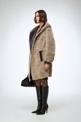 Fabiana - Stone Shearling Coat
