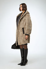 Fabiana - Stone Shearling Coat