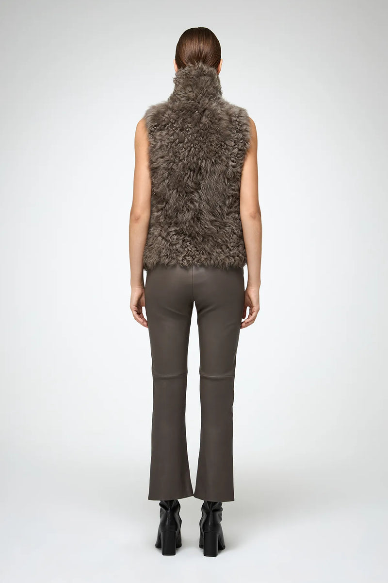VSP - Solene - Stone Shearling Vest