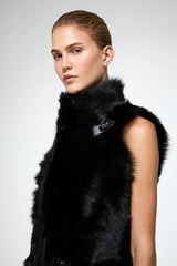 VSP - Siena - Black Shearling Vest