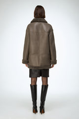 VSP - Dina - Stone Shearling Coat