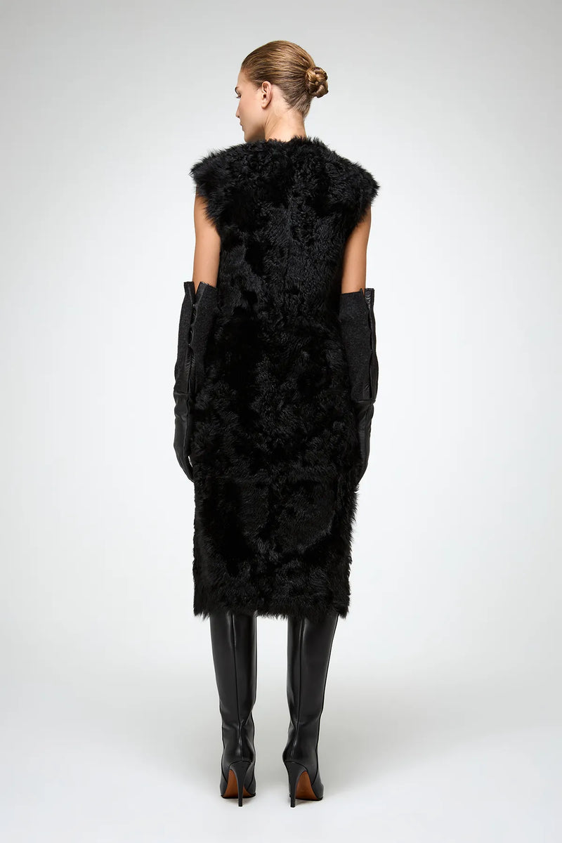 VSP - Mirella - Black Shearling Vest
