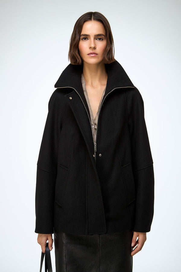 Lilie - Black Wool Coat