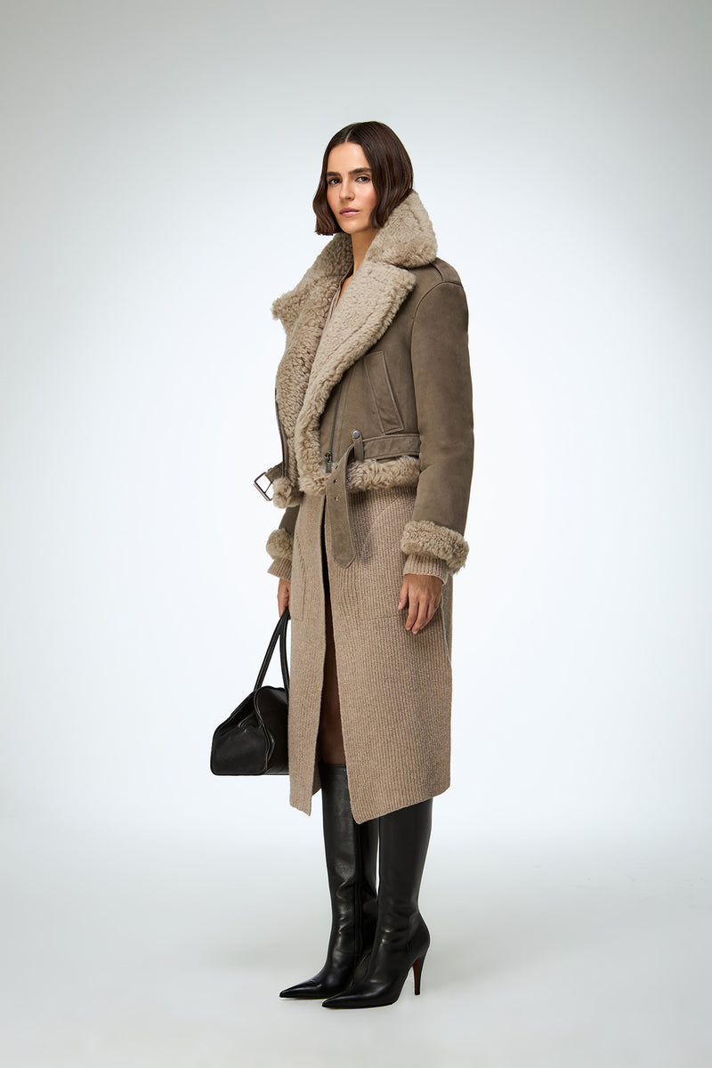 Tierra - Anthracite Shearling Jacket