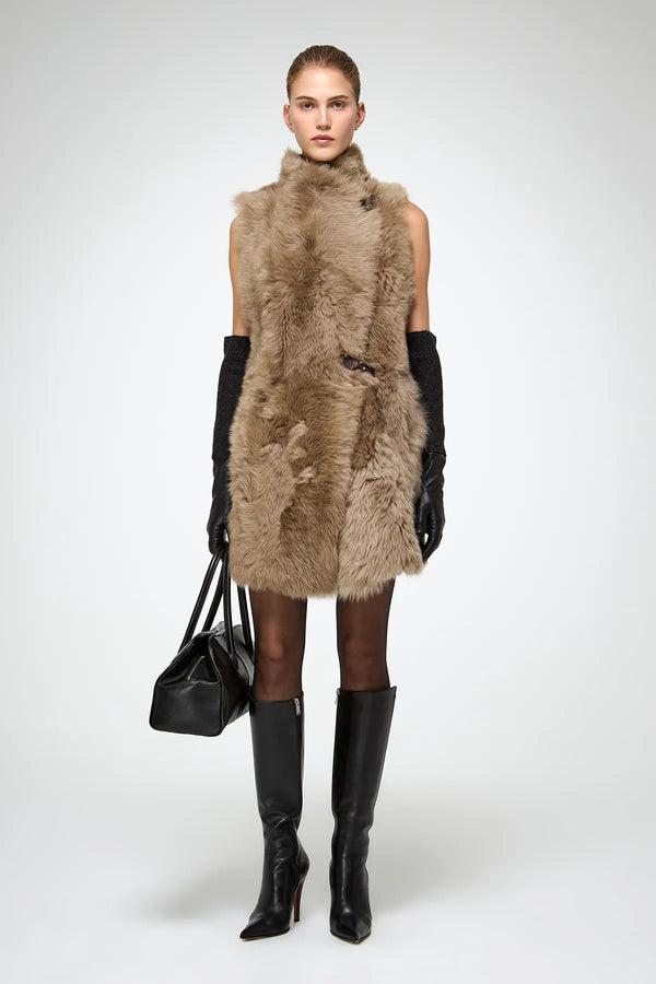 VSP - Siena - Desert Beige Shearling Vest