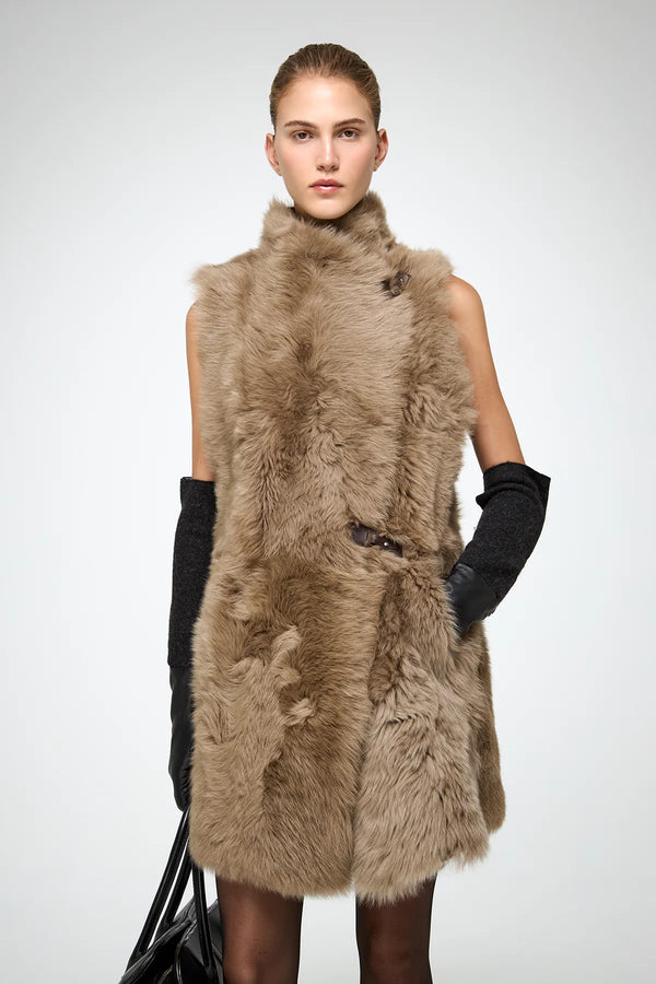 VSP - Siena - Desert Beige Shearling Vest