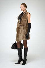 VSP - Siena - Desert Beige Shearling Vest