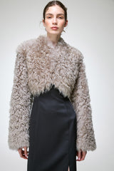 Ella - Grey Shearling Jacket