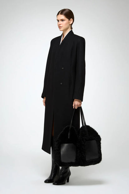 V S P - Luce - Black Wool Coat