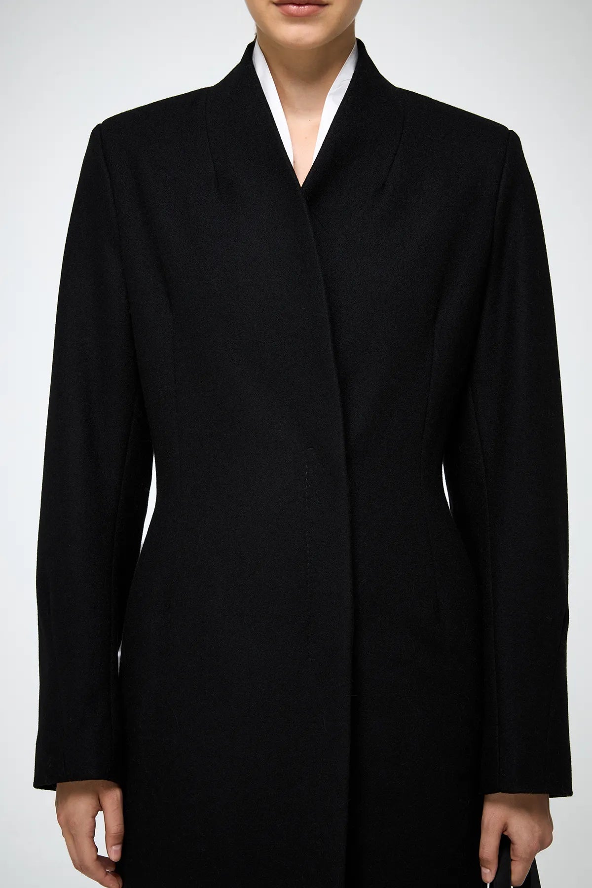 V S P - Luce - Black Wool Coat