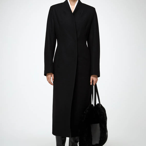 V S P - Luce - Black Wool Coat
