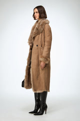 Rosanna - Sand Shearling Coat