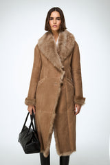 Rosanna - Sand Shearling Coat