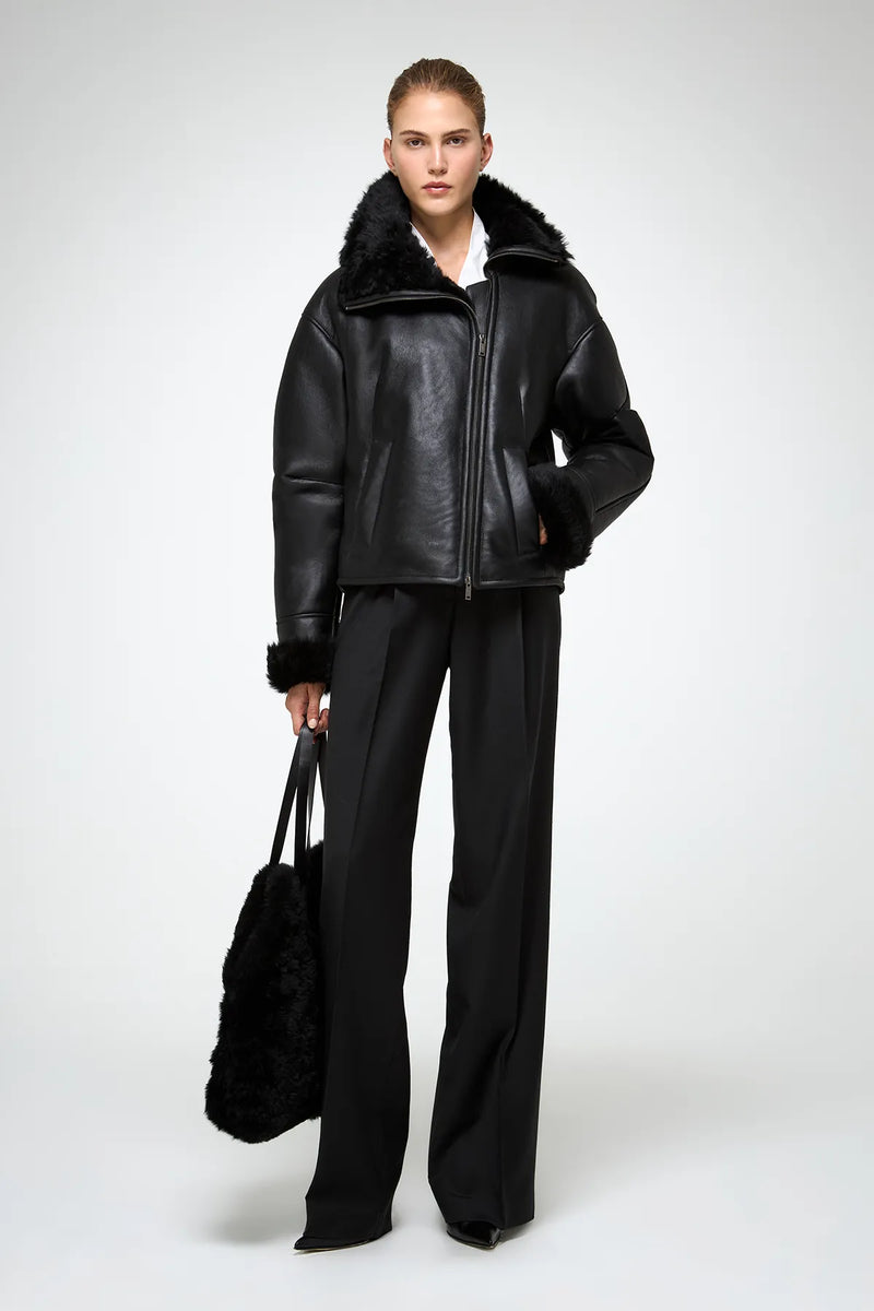 VSP - Pia - Black Shearling Jacket