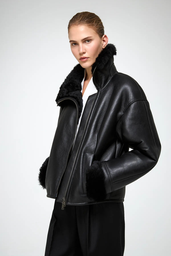 VSP - Pia - Black Shearling Jacket