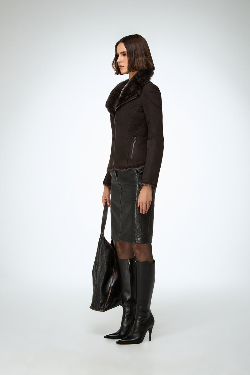Vittoria - Brown Shearling Jacket