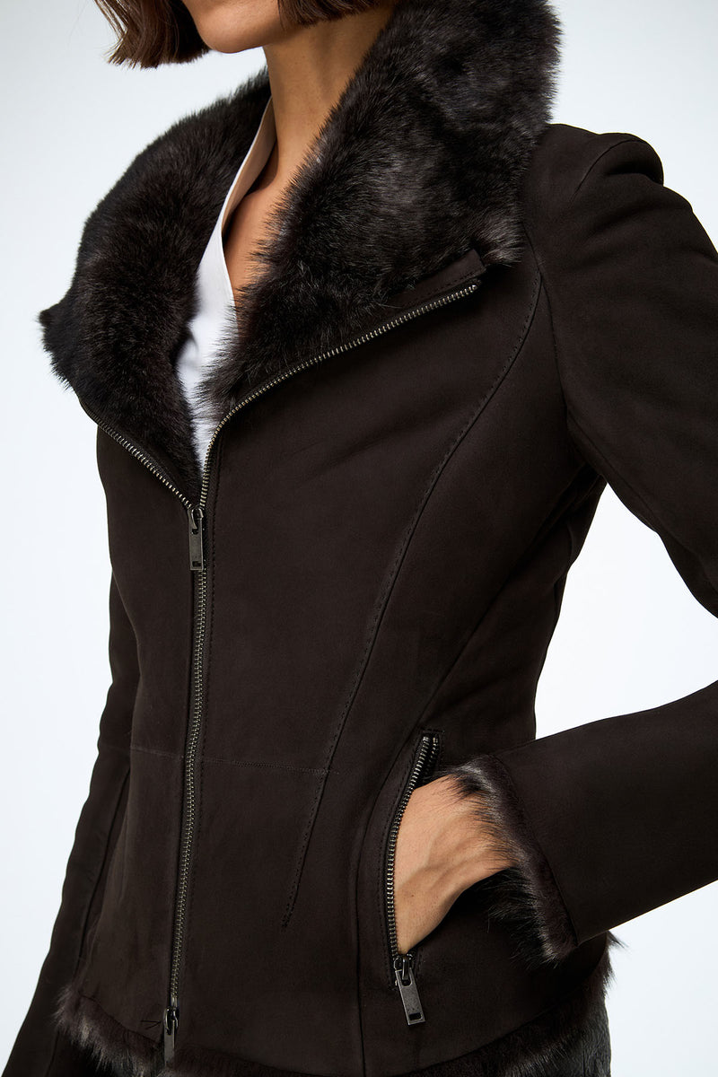 Vittoria - Brown Shearling Jacket