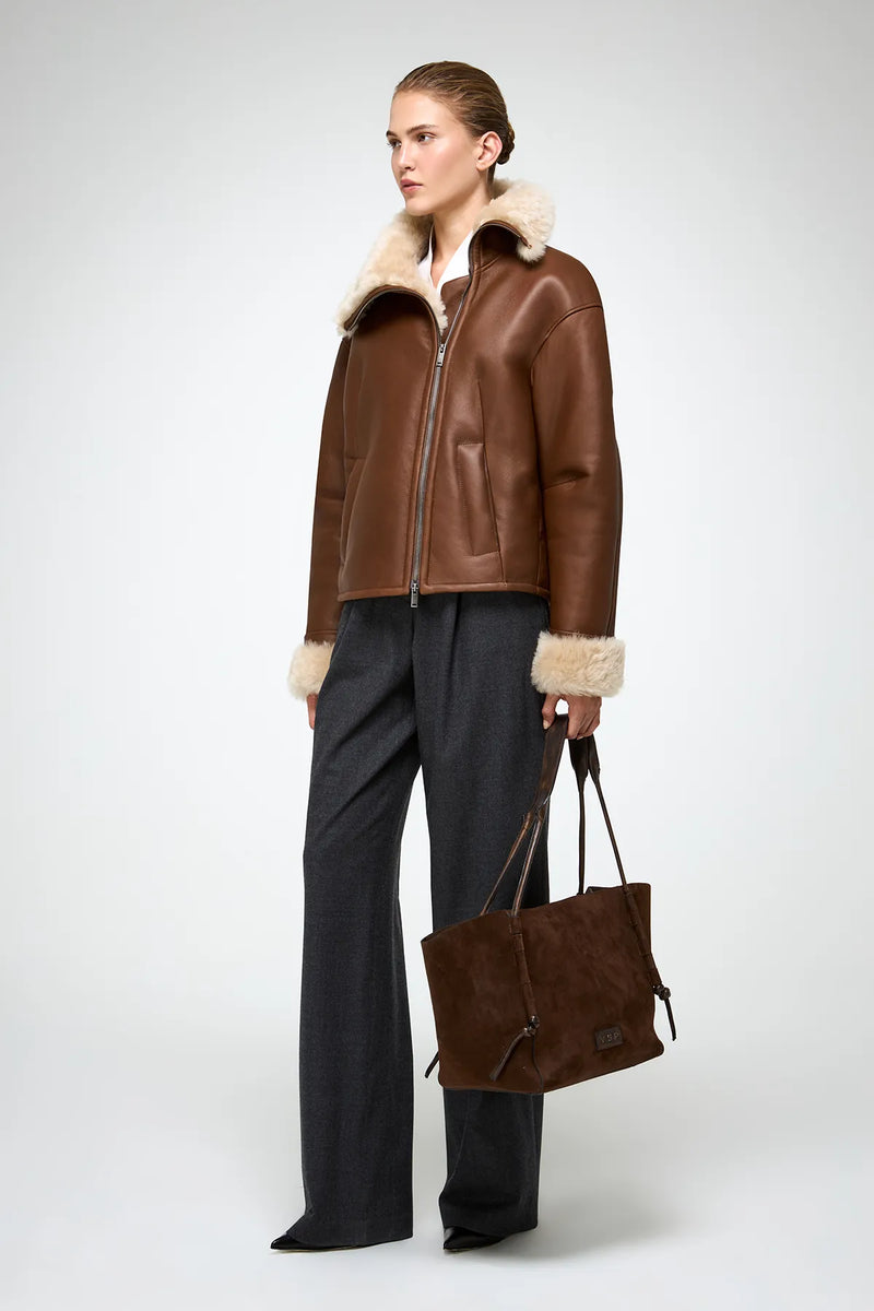 VSP - Pia - Brown Shearling Jacket