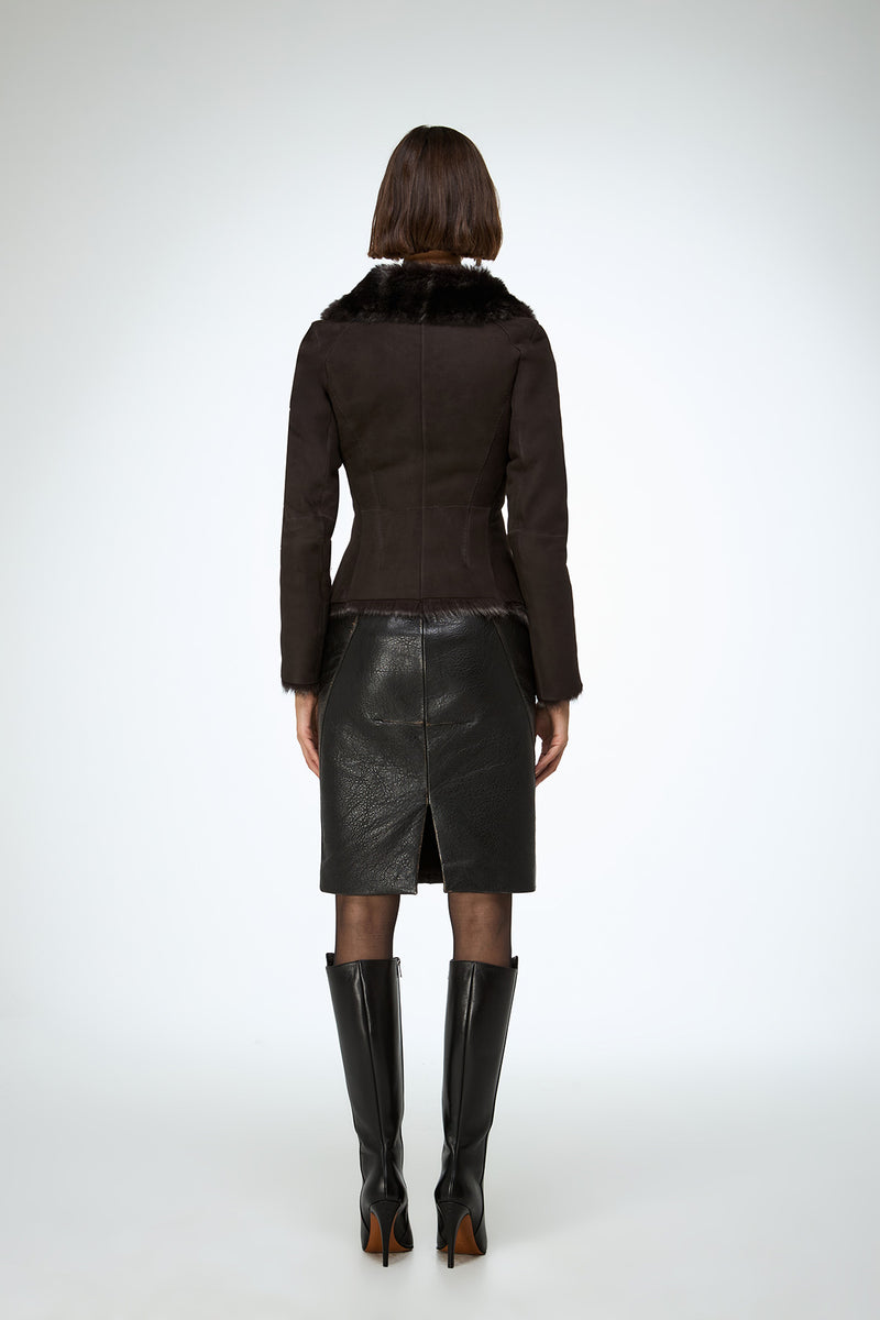 Vittoria - Brown Shearling Jacket