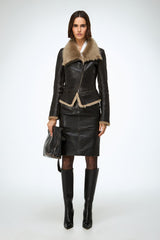 Josette- Desert Beige Shearling Jacket