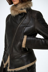 Josette- Desert Beige Shearling Jacket