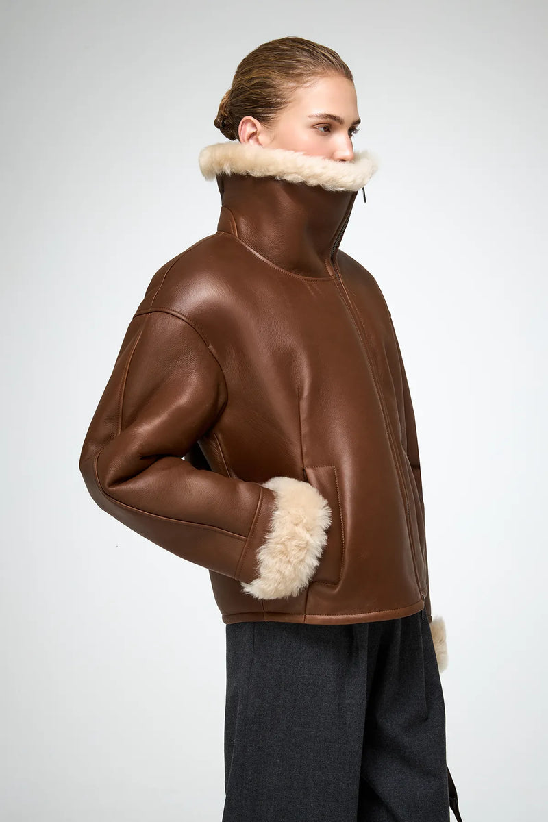 VSP - Pia - Brown Shearling Jacket