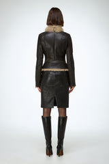 Josette- Desert Beige Shearling Jacket