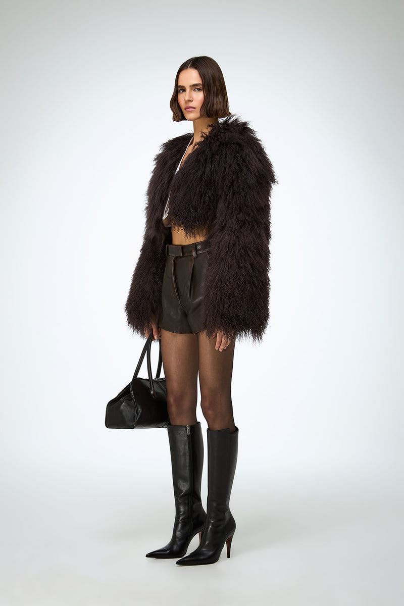Deborah - Brown Shearling Jacket