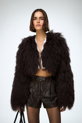 Deborah - Brown Shearling Jacket