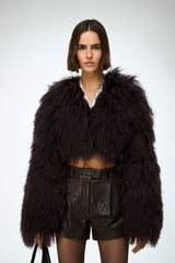 Deborah - Brown Shearling Jacket