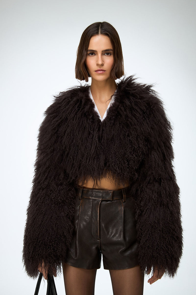 Deborah - Brown Shearling Jacket