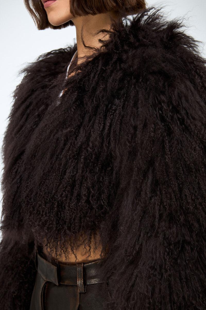 Deborah - Brown Shearling Jacket