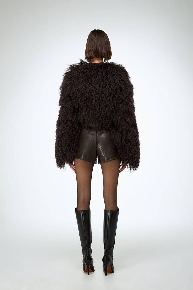 Deborah - Brown Shearling Jacket