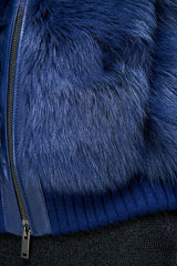 Thora - Blue Shearling Jacket