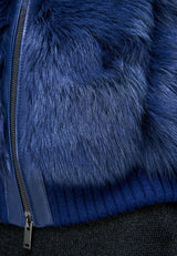 Thora - Blue Shearling Jacket