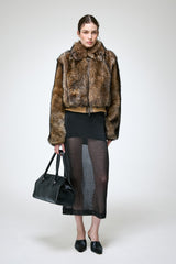 Thora - Dark Brown Shearling Jacket