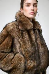 Thora - Dark Brown Shearling Jacket