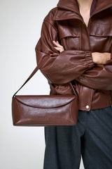 Matilde - Sac en cuir marron foncé